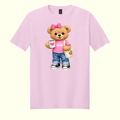 Teacher Bear T99-078 - Adult Softstyle ® T Shirt Thumbnail
