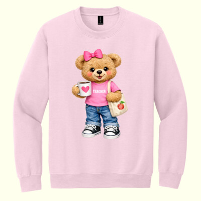Teacher Bear T99-078 - Heavy Blend Crewneck Sweatshirt Thumbnail
