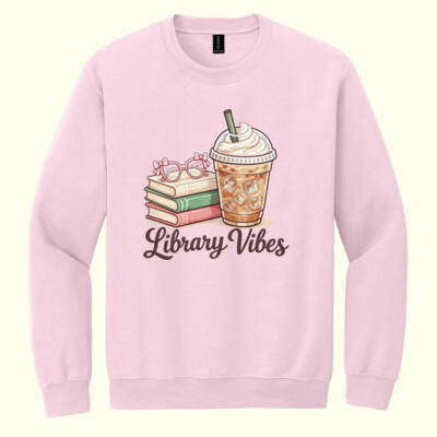 Library Vibes 84-003 - Heavy Blend Crewneck Sweatshirt Thumbnail