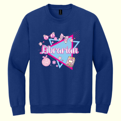 Librarian Pink 84-004 - Heavy Blend Crewneck Sweatshirt Thumbnail