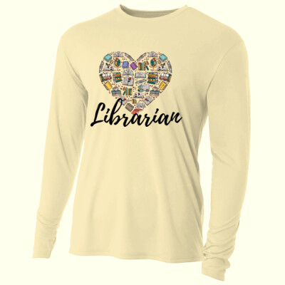 Librarian Heart 84-008 - Adult Cooling Performance Long Sleeve Tee Thumbnail