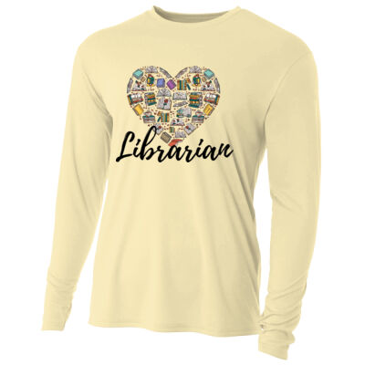 Librarian Heart 84-008 - Adult Cooling Performance Long Sleeve Tee Thumbnail