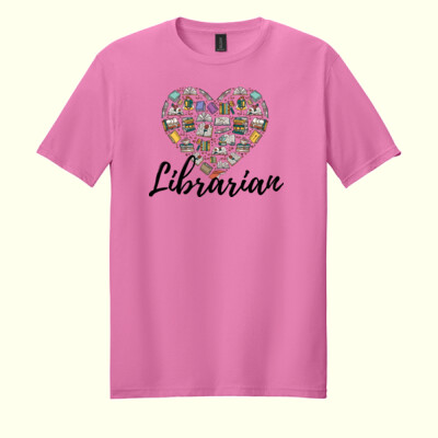 Librarian Heart 84-008 - Adult Softstyle ® T Shirt Thumbnail