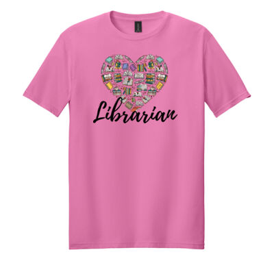 Librarian Heart 84-008 - Adult Softstyle ® T Shirt Thumbnail