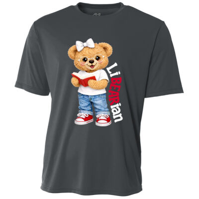 LiBEARian Red and White 84-009 - Adult Cooling Performance Short Sleeve Tee Thumbnail