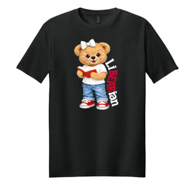 LiBEARian Red and White 84-009 - Adult Softstyle ® T Shirt Thumbnail