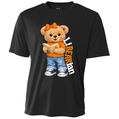 LiBEARian Orange and White 84-010 - Adult Cooling Performance Short Sleeve Tee Thumbnail