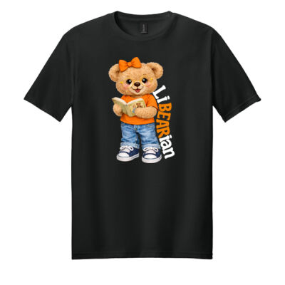 LiBEARian Orange and White 84-010 - Adult Softstyle ® T Shirt Thumbnail