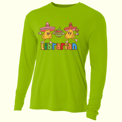 Librarian Nachos 84-012 - Adult Cooling Performance Long Sleeve Tee Thumbnail