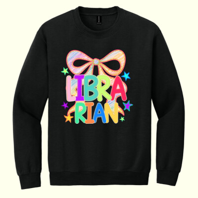 Librarian Coquette - Heavy Blend Crewneck Sweatshirt Thumbnail