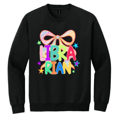 Librarian Coquette - Heavy Blend Crewneck Sweatshirt Thumbnail