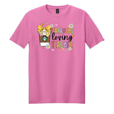 Teacher Loving Starbucks 99-125 - Adult Softstyle ® T Shirt Thumbnail