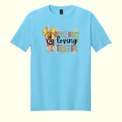 Seven Brew Loving Teacher 99-126 - Adult Softstyle ® T Shirt Thumbnail