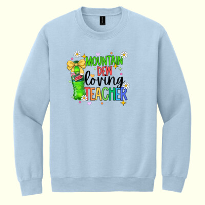 Mountain Dew Loving Teacher 99-130 - Heavy Blend Crewneck Sweatshirt Thumbnail
