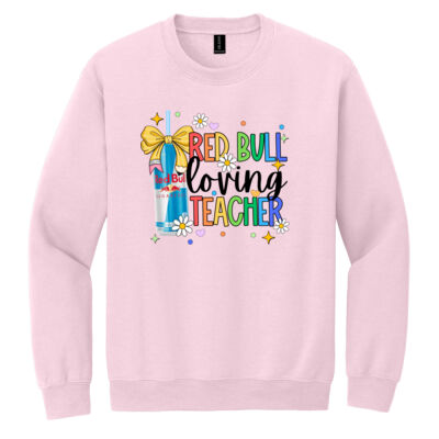 Red Bull Loving Teacher - 99-133 - Heavy Blend Crewneck Sweatshirt Thumbnail