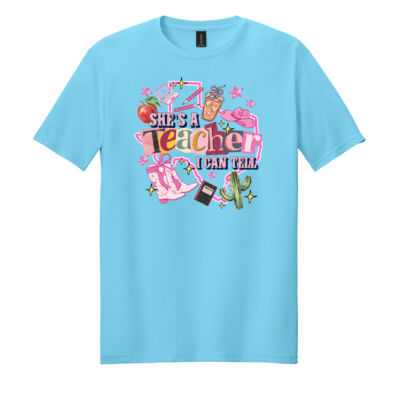 She's a Teacher I can Tell 99-134 - Adult Softstyle ® T Shirt Thumbnail