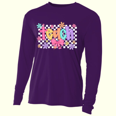 Teach Flowers 99-135 - Adult Cooling Performance Long Sleeve Tee Thumbnail