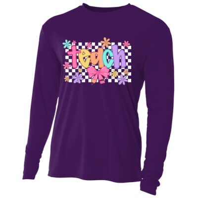 Teach Flowers 99-135 - Adult Cooling Performance Long Sleeve Tee Thumbnail