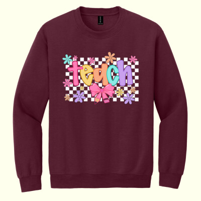 Teach Flowers 99-135 - Heavy Blend Crewneck Sweatshirt Thumbnail