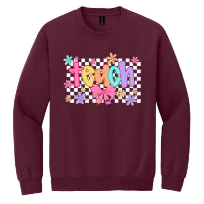 Teach Flowers 99-135 - Heavy Blend Crewneck Sweatshirt Thumbnail