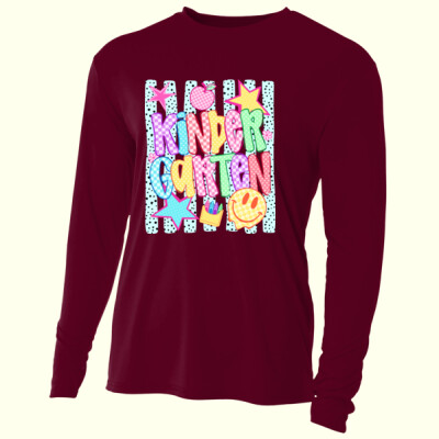 Kindergarten Retro 96-124 - Adult Cooling Performance Long Sleeve Tee Thumbnail