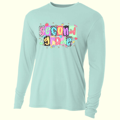 Second Grade Squares 89-032 - Adult Cooling Performance Long Sleeve Tee Thumbnail