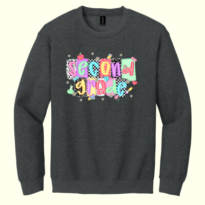 Second Grade Squares 89-032 - Heavy Blend Crewneck Sweatshirt Thumbnail