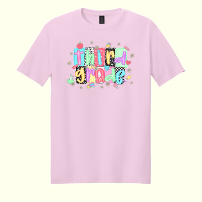 Third Grade Squares 89-033 - Adult Softstyle ® T Shirt Thumbnail