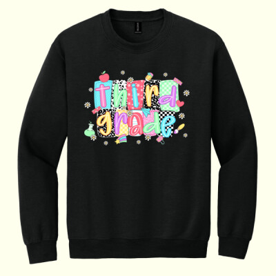 Third Grade Squares 89-033 - Heavy Blend Crewneck Sweatshirt Thumbnail