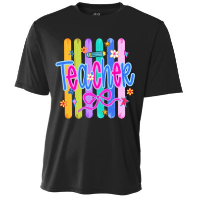 Teacher Lines 99-138 - Adult Cooling Performance Short Sleeve Tee Thumbnail