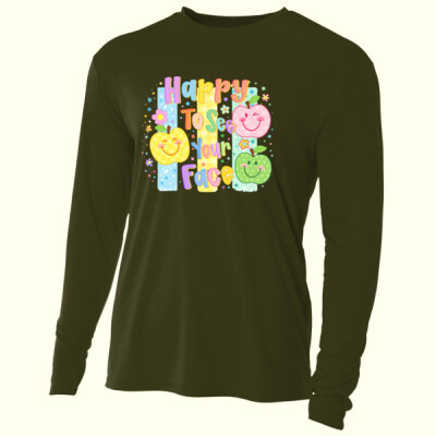 Happy To See Your Face Lines 99-140 - Adult Cooling Performance Long Sleeve Tee Thumbnail