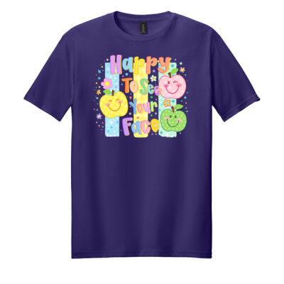 Happy To See Your Face Lines 99-140 - Adult Softstyle ® T Shirt Thumbnail