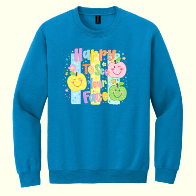 Happy To See Your Face Lines 99-140 - Heavy Blend Crewneck Sweatshirt Thumbnail