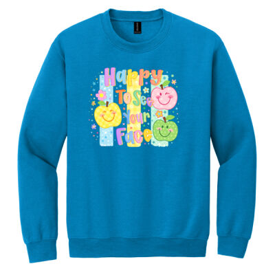 Happy To See Your Face Lines 99-140 - Heavy Blend Crewneck Sweatshirt Thumbnail