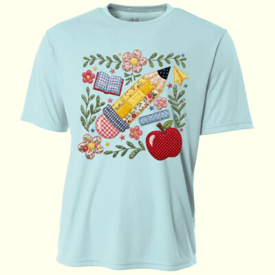 Teacher Items Faux Embroidered 99-141 - Adult Cooling Performance Short Sleeve Tee Thumbnail