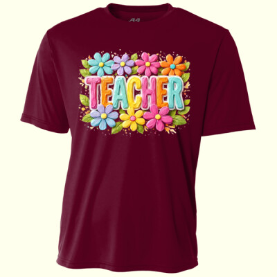 Teacher Flowers 99-142 - Adult Cooling Performance Short Sleeve Tee Thumbnail