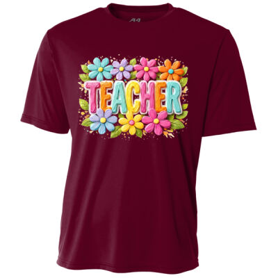 Teacher Flowers 99-142 - Adult Cooling Performance Short Sleeve Tee Thumbnail