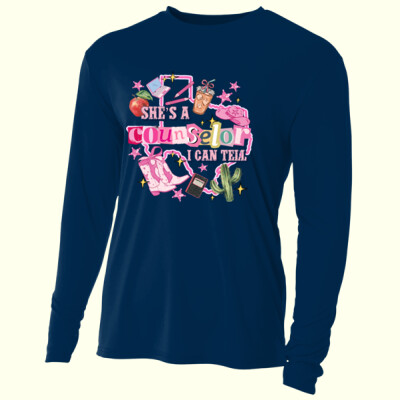 She's a Counselor I can Tell - Adult Cooling Performance Long Sleeve Tee Thumbnail