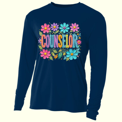 Counselor Flowers Faux Paint 84-301 - Adult Cooling Performance Long Sleeve Tee Thumbnail