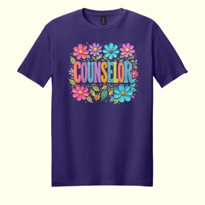 Counselor Flowers Faux Paint 84-301 - Adult Softstyle ® T Shirt Thumbnail