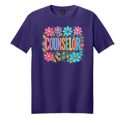 Counselor Flowers Faux Paint 84-301 - Adult Softstyle ® T Shirt Thumbnail
