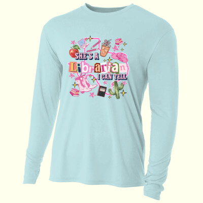 She's a Librarian I can Tell 84-028 - Adult Cooling Performance Long Sleeve Tee Thumbnail