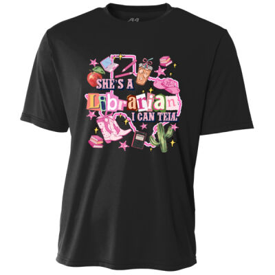 She's a Librarian I can Tell 84-028 - Adult Cooling Performance Short Sleeve Tee Thumbnail