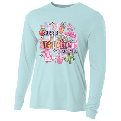 She's a Math Teacher 83-001 - Adult Cooling Performance Long Sleeve Tee Thumbnail