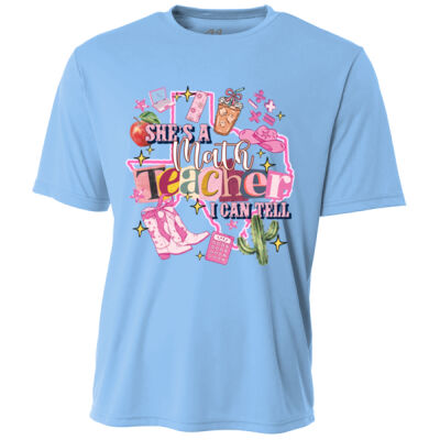 She's a Math Teacher 83-001 - Adult Cooling Performance Short Sleeve Tee Thumbnail