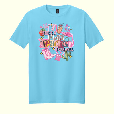 She's a Math Teacher 83-001 - Adult Softstyle ® T Shirt Thumbnail