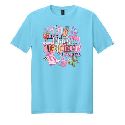 She's a Math Teacher 83-001 - Adult Softstyle ® T Shirt Thumbnail