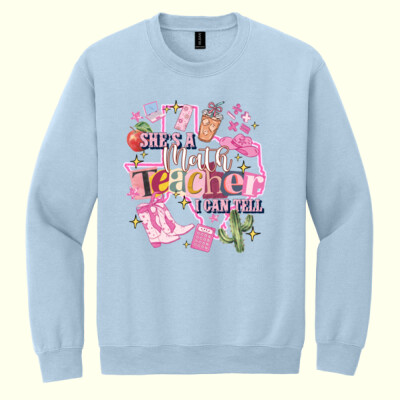 She's a Math Teacher 83-001 - Heavy Blend Crewneck Sweatshirt Thumbnail