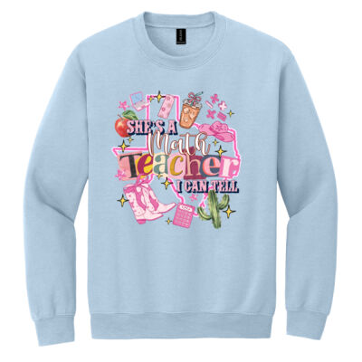 She's a Math Teacher 83-001 - Heavy Blend Crewneck Sweatshirt Thumbnail
