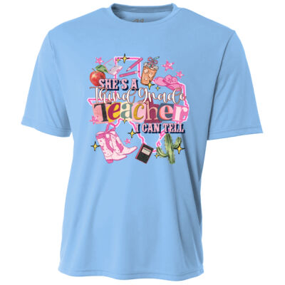 She's a Third Grade Teacher 89-104 - Adult Cooling Performance Short Sleeve Tee Thumbnail